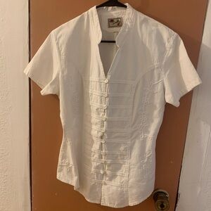 Scully 100% Peruvian cotton button up blouse